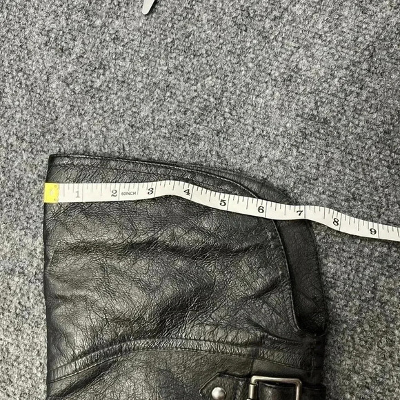 Steve Madden OTK Black Genuine Leather Sz 7 M Over The Knee Boots Black EUC - Picture 12 of 14